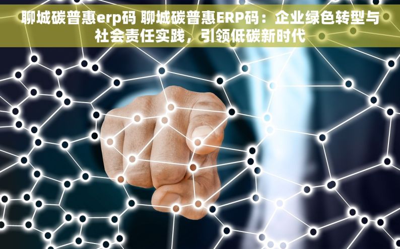 聊城碳普惠erp码 聊城碳普惠ERP码：企业绿色转型与社会责任实践，引领低碳新时代