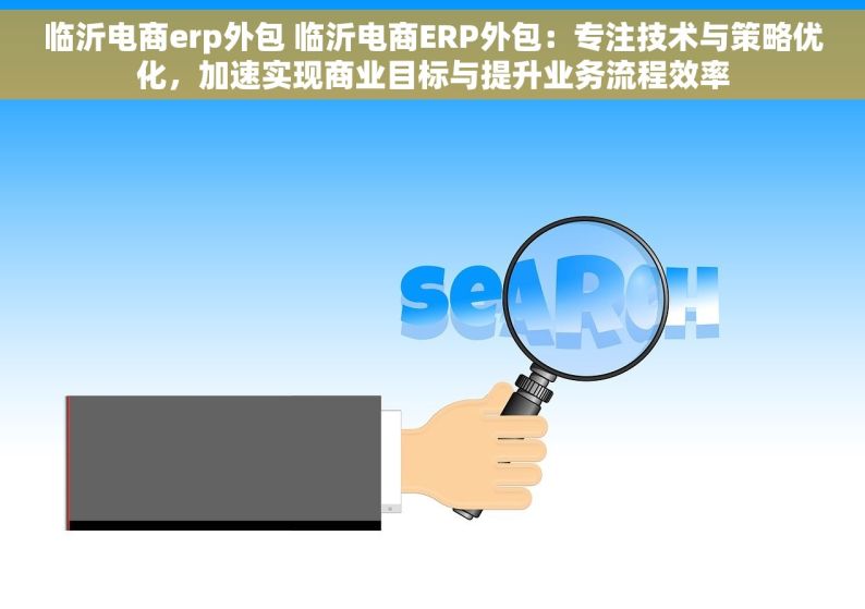 临沂电商erp外包 临沂电商ERP外包：专注技术与策略优化，加速实现商业目标与提升业务流程效率