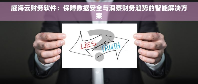 威海云财务软件：保障数据安全与洞察财务趋势的智能解决方案