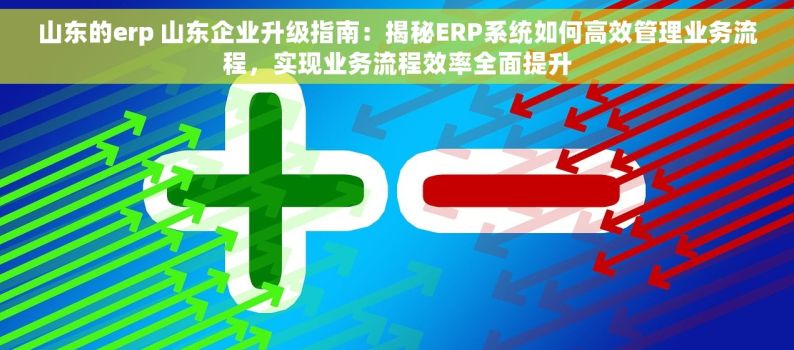 山东的erp 山东企业升级指南：揭秘ERP系统如何高效管理业务流程，实现业务流程效率全面提升