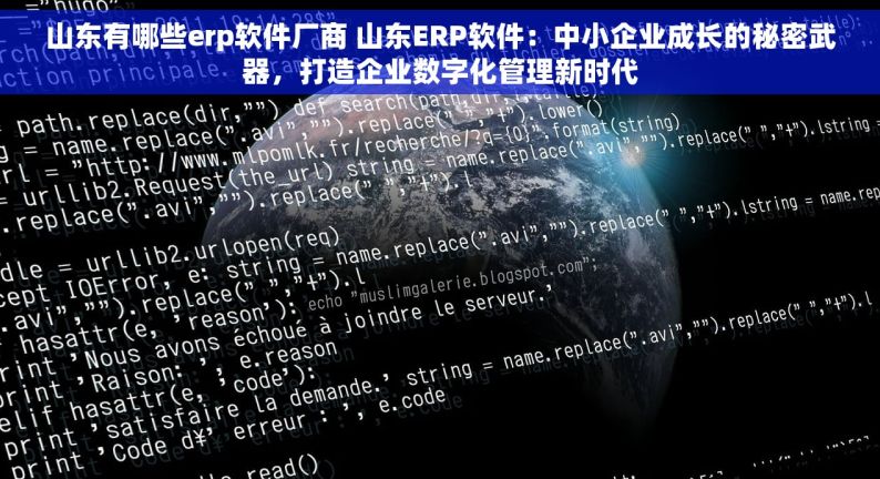 山东有哪些erp软件厂商 山东ERP软件：中小企业成长的秘密武器，打造企业数字化管理新时代