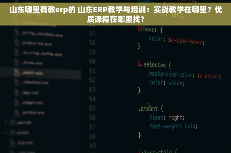 山东哪里有教erp的 山东ERP教学与培训：实战教学在哪里？优质课程在哪里找？