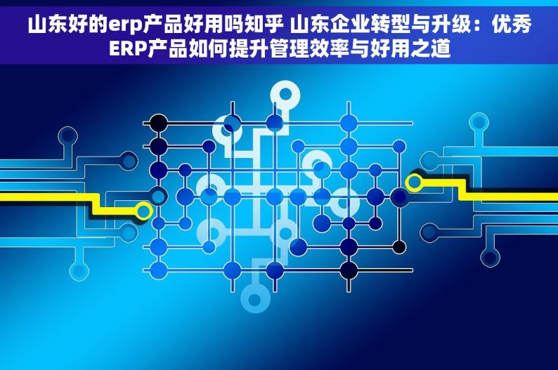 山东好的erp产品好用吗知乎 山东企业转型与升级：优秀ERP产品如何提升管理效率与好用之道