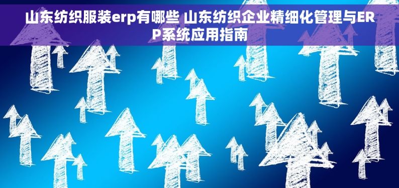 山东纺织服装erp有哪些 山东纺织企业精细化管理与ERP系统应用指南