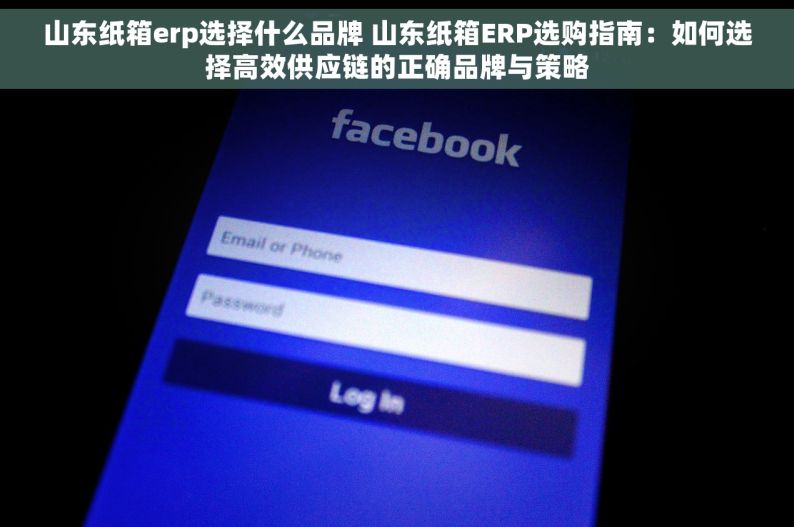 山东纸箱erp选择什么品牌 山东纸箱ERP选购指南：如何选择高效供应链的正确品牌与策略