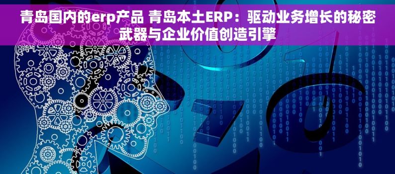 青岛国内的erp产品 青岛本土ERP：驱动业务增长的秘密武器与企业价值创造引擎