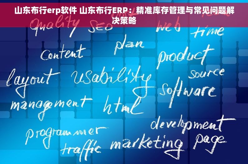 山东布行erp软件 山东布行ERP：精准库存管理与常见问题解决策略