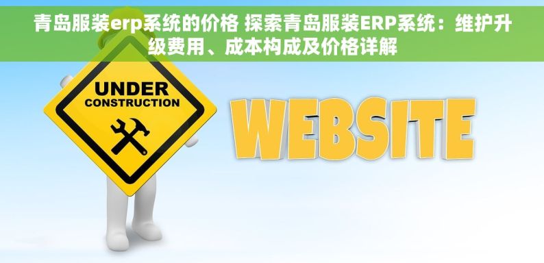 青岛服装erp系统的价格 探索青岛服装ERP系统：维护升级费用、成本构成及价格详解